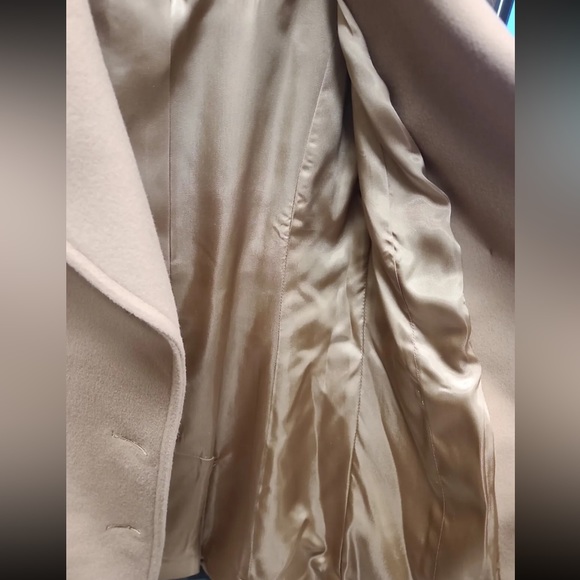 Loro Piana Sz 4 Fleurette Classic Camel Double Breasted Fitted Slender Pea Coat - Picture 4 of 15